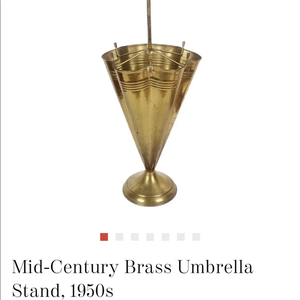Mid-Century Brass Umbrella Stand, 1950s
